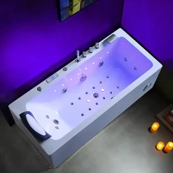 Baignoire balneo HAMILTON 170 1 place ARCHIPEL 170x75 - DROITE