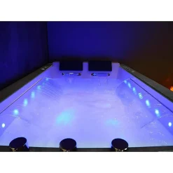 Baignoire balneo LORD DUO BLACK 2 places ARCHIPEL 185X120 - GAUCHE