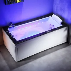 Baignoire balneo LORD SOLO MAX BLACK 1 place ARCHIPEL 180X90 - GAUCHE