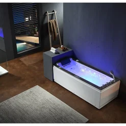 Baignoire balneo LORD SOLO BLACK 1 place Archipel 170x75 - DROITE