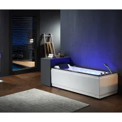 Baignoire balneo LORD SOLO BLACK 1 place Archipel 170x75 - DROITE