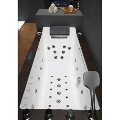 Baignoire balneo LORD SOLO BLACK 1 place Archipel 170x75 - DROITE