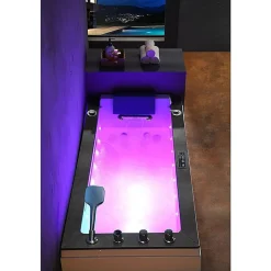 Baignoire balneo LORD SOLO BLACK 1 place ARCHIPEL 170x75 - GAUCHE