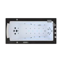Baignoire balneo LORD SOLO MAX BLACK 1 place ARCHIPEL 180X90 - DROITE