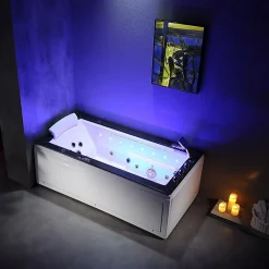 Baignoire balneo LORD SOLO MAX BLACK 1 place ARCHIPEL 180X90 - DROITE