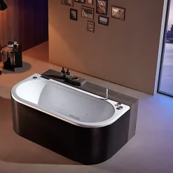 Baignoire balneo NEO BLACK 1 place ARCHIPEL 180x86
