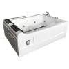 Baignoire Balnèo Blanc 175 X 132 cm Chromothérapie 14 jets Fleur