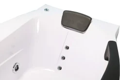 Baignoire Balnèo blanc 180 X 96 cm avec verre frontal 9 jets Jasmine