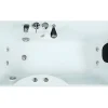 Baignoire balnéo blanche - 1 place - 140L - 150 x 75 x 54,5 cm - Angle gauche - GAVINO