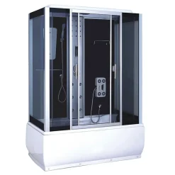 Baignoire Balnèo Cabine de Douche 150 X 83 cm Blossom