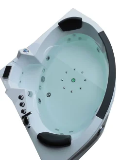 Baignoire Balnèo Chromothérapie 150 X 150 cm pompe double 20 jets Wisteria