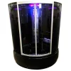 Baignoire Balnèo Douche Chromothérapie 130 X 130 cm noir Ivory