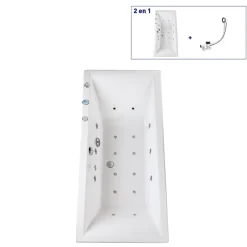 Baignoire balnéo Embleme duo 180 x 80 cm sans tablier Valentin