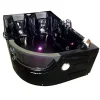 Baignoire Balnèo hydromassage noir 120 x 180 cm 8 jets Violet