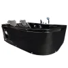 Baignoire Balnèo Noir 170 X 115 cm 15 jets pour deux personnes Black Tulip
