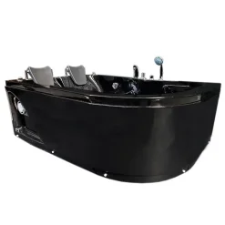 Baignoire Balnèo Noir 170 X 115 cm 15 jets pour deux personnes Black Tulip