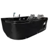 Baignoire Balnèo Noir 170 X 115 cm pour deux personnes 15 jets Black Dahlia