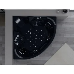 Baignoire balnéo Noire Corleone 48 jets Whirlpool