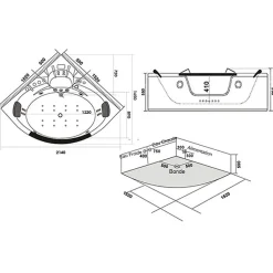 Baignoire balnéo Romantica-A 36 jets Whirlpool