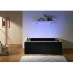 Baignoire balnéo VICTORIA BLACK 2 places 192x142 - DROITE