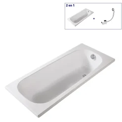 Baignoire Celimene 170 x 70 cm sans tablier Valentin