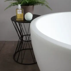 Baignoire Centrale Ovale En Acrylique Blanc Alexandra