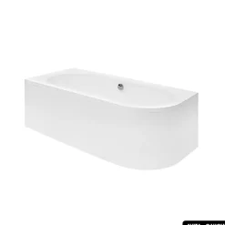 Baignoire d'angle - avec tablier blanc et repose tête offert - AVITA - 180 x 75 cm - Gauche
