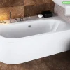 Baignoire d'angle - avec tablier blanc et repose tête offert - AVITA - 180 x 75 cm - Droite