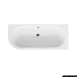 Baignoire d'angle - avec tablier blanc et repose tête offert - AVITA - 180 x 75 cm - Droite