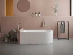 Baignoire d'angle - 240L - 170 x 75 x 58 cm - Blanche - Angle gauche - ANIKA