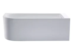 Baignoire d'angle - 201L - 150 x 75 x 58 cm - Blanche - Angle droit - ANIKA