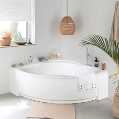 Baignoire d'angle 140 x 140 cm Giverny sans tablier Valentin