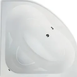 Baignoire d'angle acrylique haute densité SANINDUSA ALFA 145x145 blanche avec pieds réglables (tablier et mitigeur non inclus)