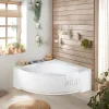 Baignoire d'angle balnéo 140 x 140 cm Giverny + tablier Valentin
