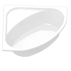 Baignoire d'angle en acrylique L.140 x l.140 cm blanc, Cavally