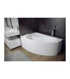 Baignoire d'angle gauche RIMA avec tablier - 140cm
