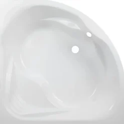 Baignoire d'angle 140x140 acrylique haute densité SANINDUSA Agres blanche livrée avec pieds réglables (tablier non inclus)