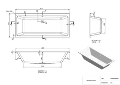 Baignoire double 180 x 80 cm GoodHome Teesta