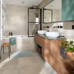 Baignoire double en acrylique blanc L.180 x l.80 cm GoodHome Cavally