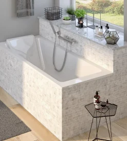 Baignoire droite 170 x 75 cm blanc brillant Jacob Delafon