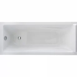 Baignoire droite acrylique haute densité NF conforme aux marchés publics SANINDUSA Easy 170x70 blanche (vidage non inclus)