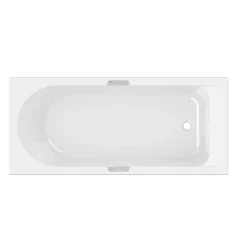 Baignoire droite avec poignées d'appui 170x75 cm Cavally blanc