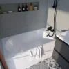 Baignoire droite Cavally L. 130 x l. 70 cm blanc