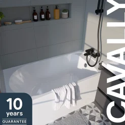 Baignoire droite Cavally L. 130 x l. 70 cm blanc