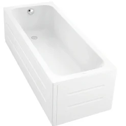 Baignoire droite DURAVIT D-Code 170 x75 cm + Pare Bain gauche AURYS Mist 1 chromé version gauche