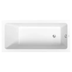 Baignoire droite DURAVIT No.1 180 x 85 cm + Pare bain droit AURYS Mist 1 chromé