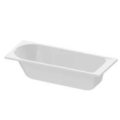 Baignoire droite en acrylique L.160 x l.70 cm blanc, GoodHome Cavally