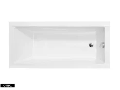 Baignoire Droite sans Tablier - 130 x 70 cm - MODERN SANS TABLIER - REPOSE-TÊTE OFFERT