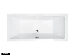 Baignoire Droite sans Tablier - 190 x 90 cm - QUADRO SANS TABLIER - REPOSE-TÊTE OFFERT