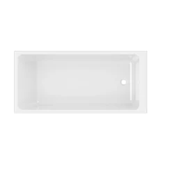 Baignoire droite Teesta L. 160 cm x l. 75 cm blanc